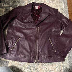 Chicos Women's Moto Leather Jacket